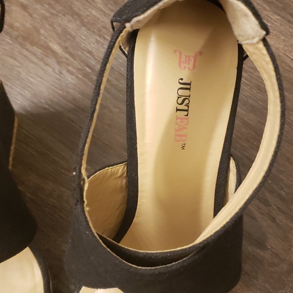 Fit Fab wedges black canvas straps - Picture 4 of 6